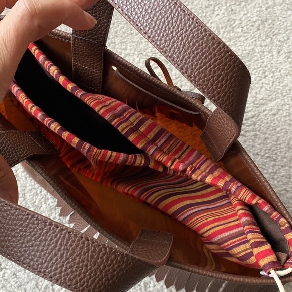 MINNETONKA Tote Bag Small Ladies Fringe PVC Tote Bag Clear Bag [Japan Genuine] - Picture 10 of 12